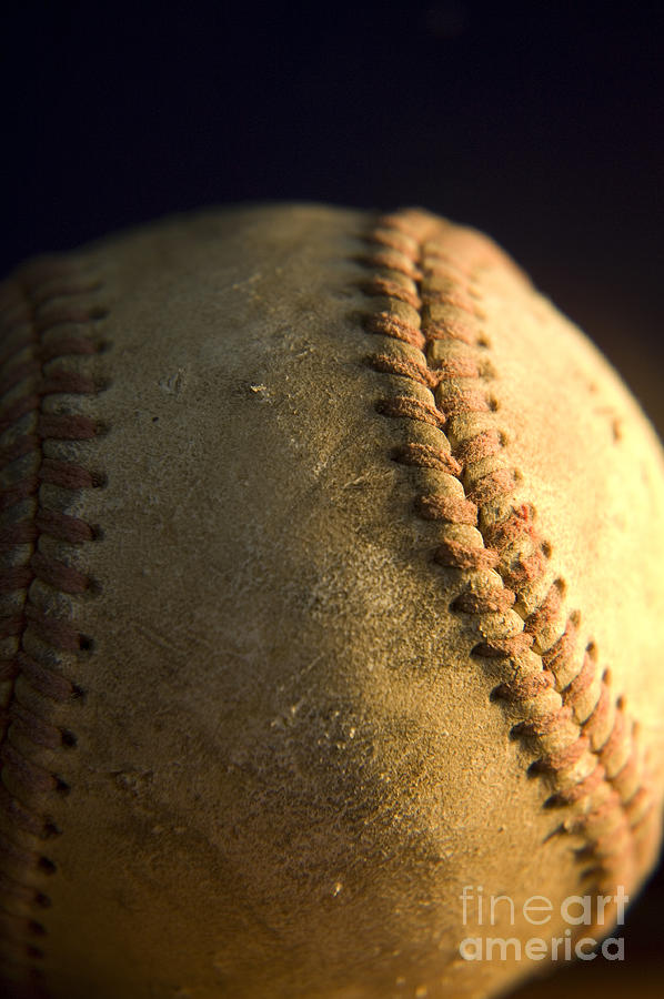Baseball in Macro Photograph by Micah May