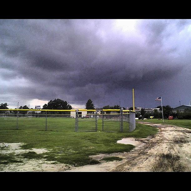 Nature Photograph - #baseball #park #clouds #sky #storm by Tammy Gossett
