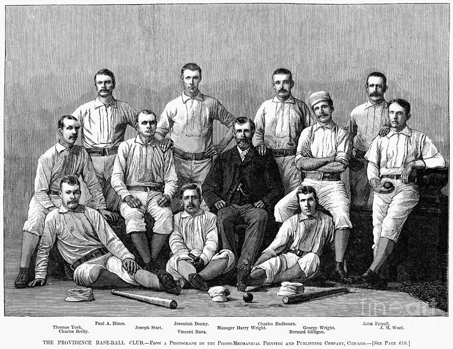 Baseball: Providence, 1882 Photograph by Granger