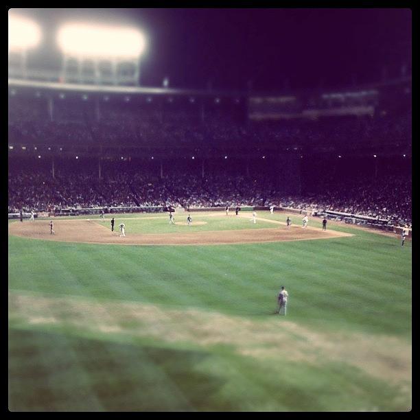 Baseball Photograph - Baseball Under The Lights by Jen K