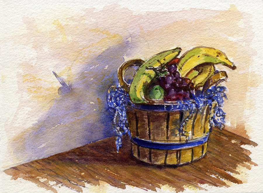 Basket of Fruit Painting by John D Benson