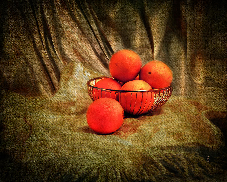 Basket of Oranges Photograph by Jai Johnson