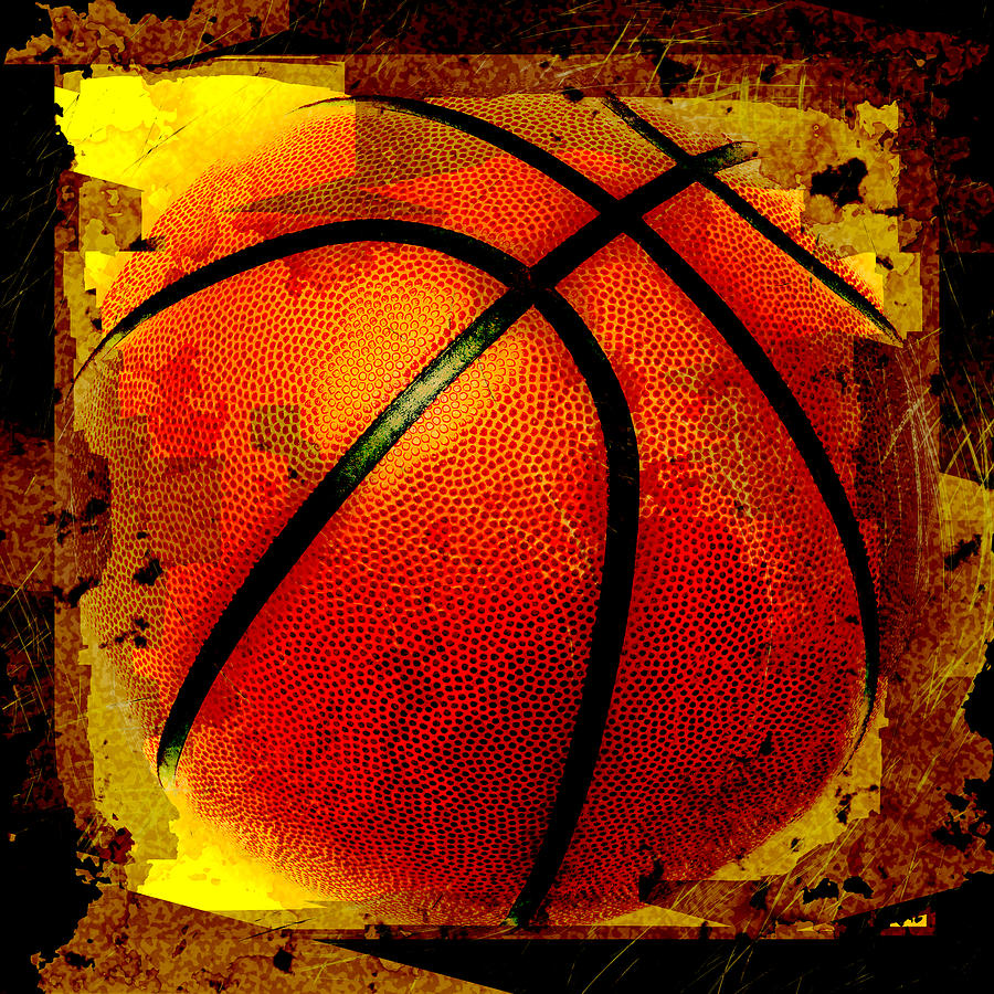 Basketball Abstract Digital Art by David G Paul
