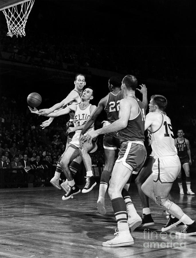 BASKETBALL GAME, c1960 Photograph by Granger