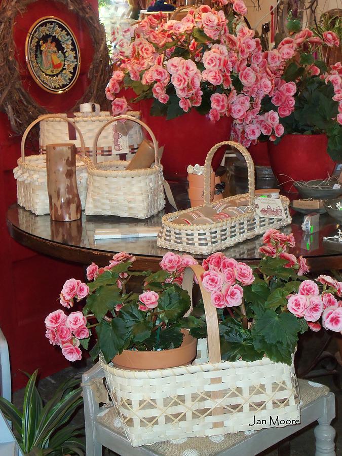 Baskets and Flowers at Rons Photograph by Jan Moore