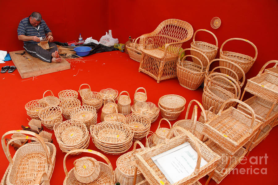 Basket Photograph - Basketwork by Gaspar Avila