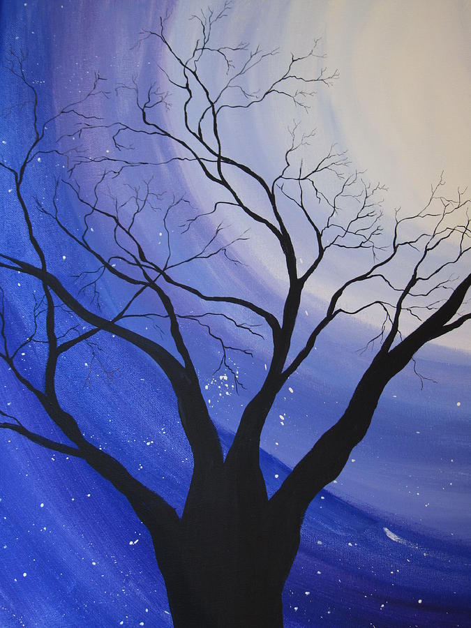 Basking in the moonlight Painting by Wendy Smith