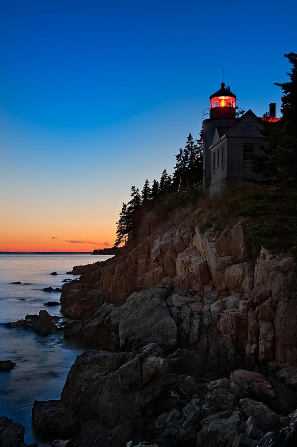 Bass Harbor Lighthouse Maine Photograph by Steve Gadomski - Fine Art ...