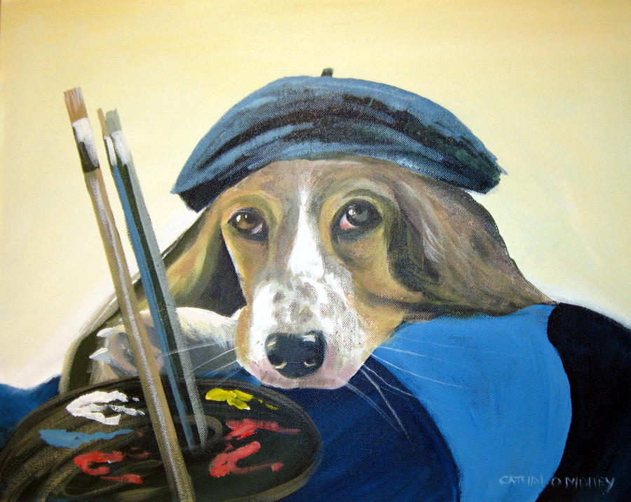 Basset Artist Painting by Cathal O malley