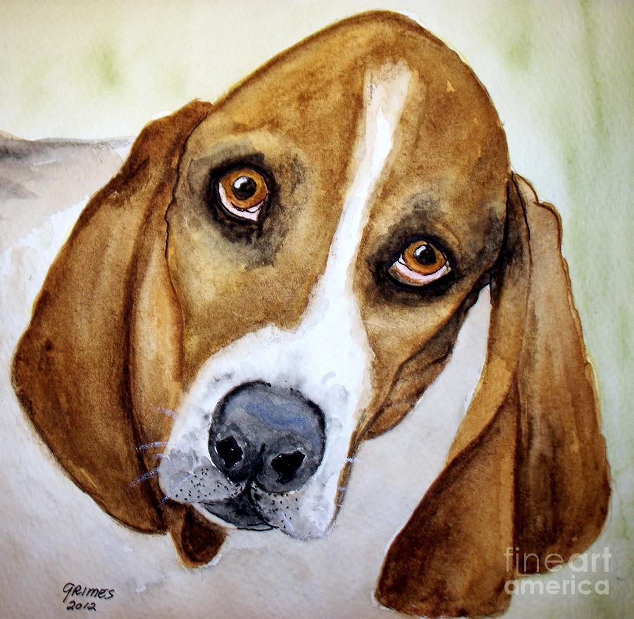 Basset Hound Painting by Carol Grimes