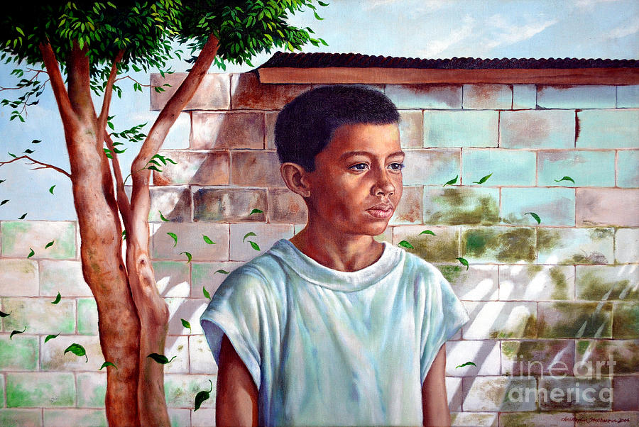 Bata the Filipino Child Painting by Christopher Shellhammer
