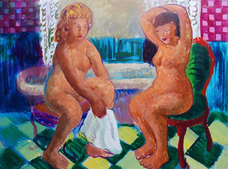 Nude Painting - Bath Nudes by Aileen Markowski