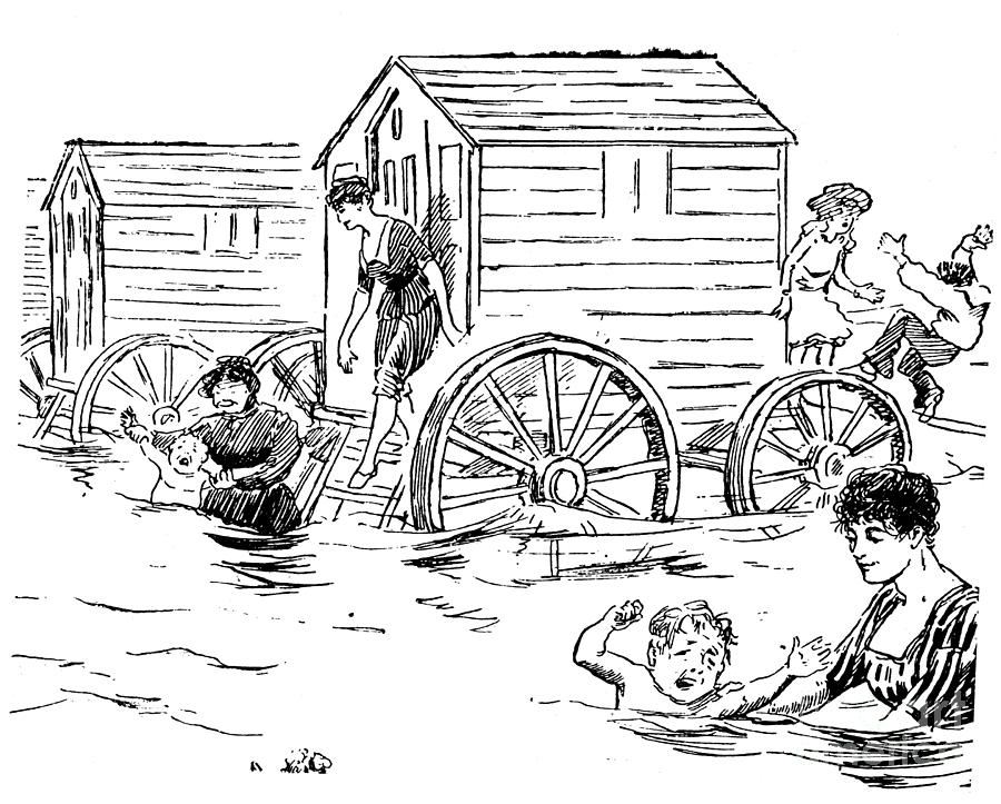 Bathing Machine, 1888 Photograph by Granger