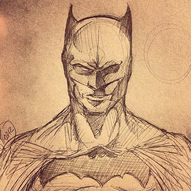 Batman Movie Photograph - Batman Sketch by Rocky Martinez