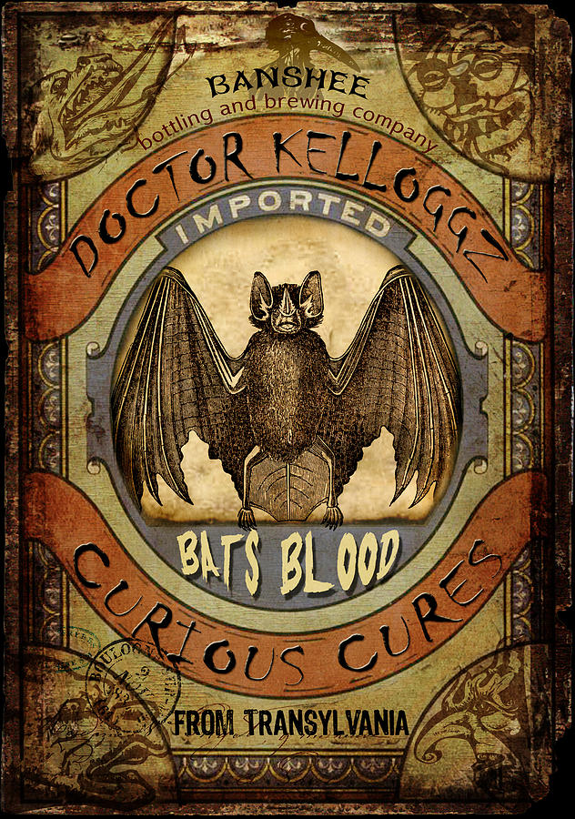Halloween Digital Art - Bats Blood by Nada Meeks Halloween Digital Art - Bats Blood by Nada Meeks