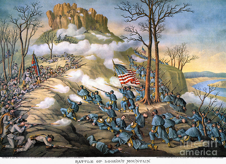 Flag Photograph - Battle Of Lookout Mount by Granger