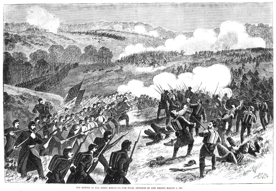 1862 Photograph - Battle Of Pea Ridge, 1862 by Granger 1862 Photograph - Battle Of Pea Ridge, 1862 by Granger