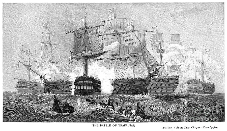 Transportation Photograph - Battle Of Trafalgar, 1805 by Granger