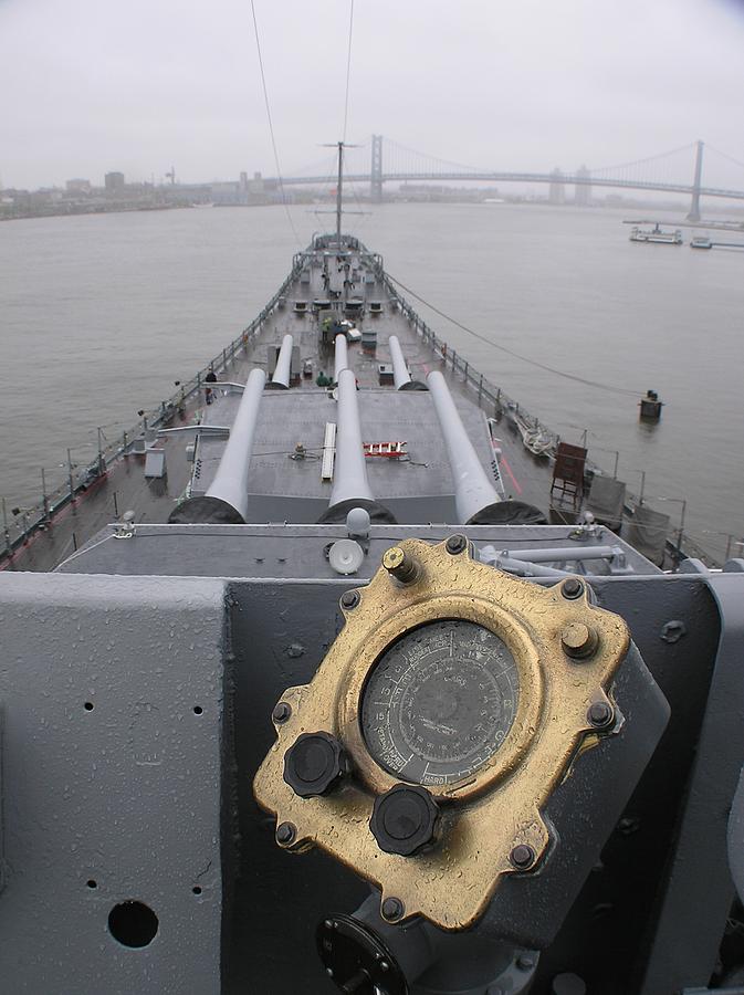 Battleship NJ Bow View Photograph by Sven Migot