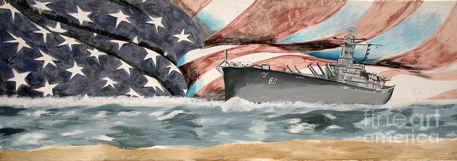 Murals Photograph - Battleship by Unknown