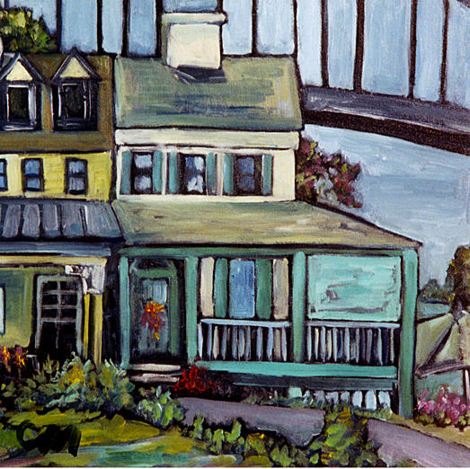 Bridge Painting - Bayard House in Chesapeake City by Carol Mangano