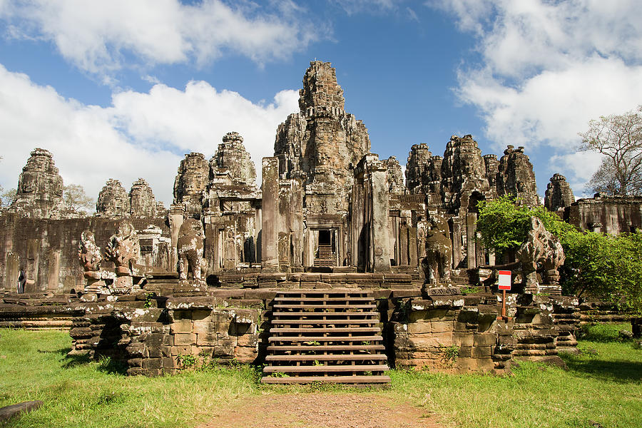 Architecture Photograph - Bayon Temple in Cambodia by Artur Bogacki