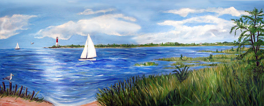 Bayville Marsh Painting by Clara Sue Beym