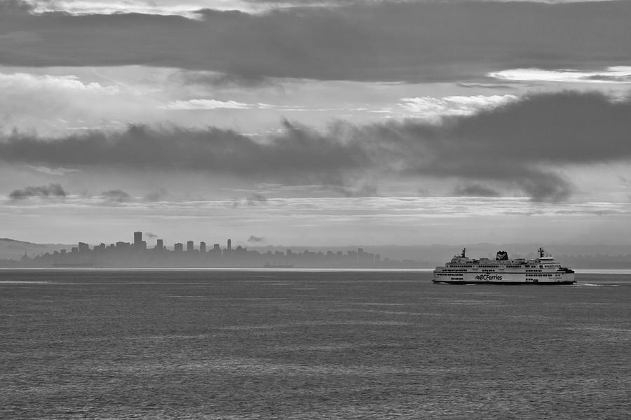 Ferry Photograph - BC Ferry To VanCity by Maik Tondeur
