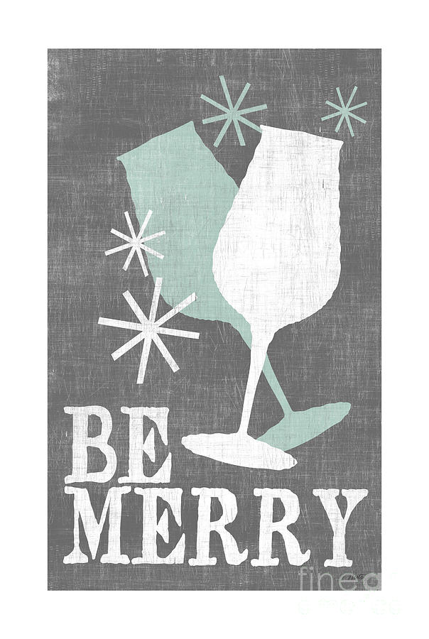 Typography Digital Art - Be Merry by Misty Diller