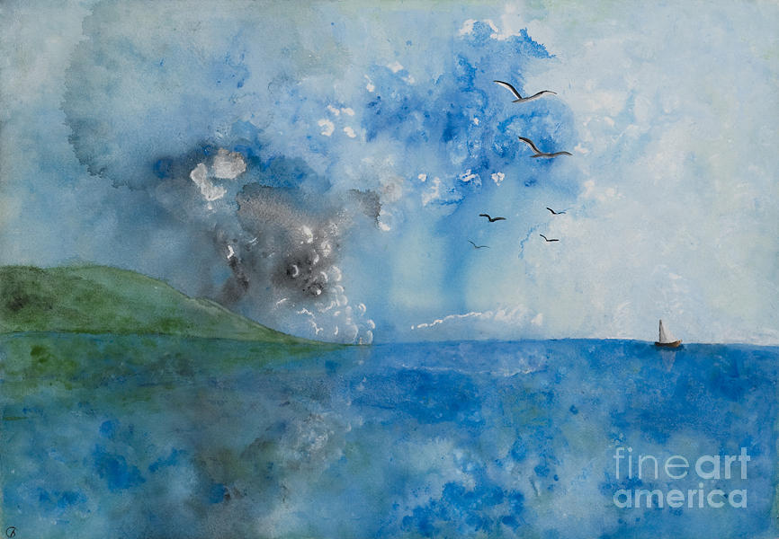 Seagull Painting - Be Still and Know by Barbara McNeil