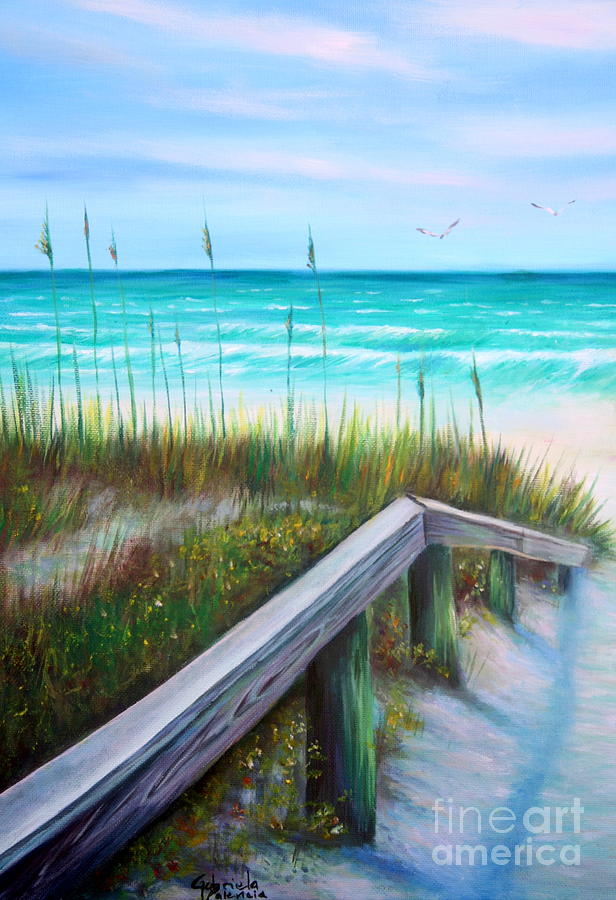 Pass-a-grille Beach Painting - Beach Access at Pass-A-Grille by Gabriela Valencia