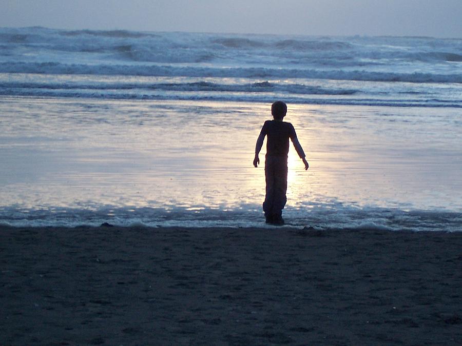 Beach Boy Silhouette Photograph by Peter Mooyman