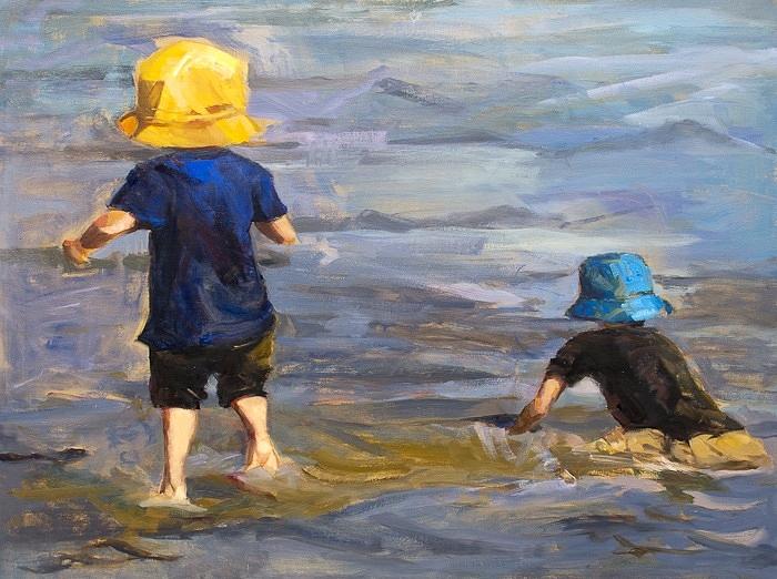 Beach Boys Painting by Joyce Snyder