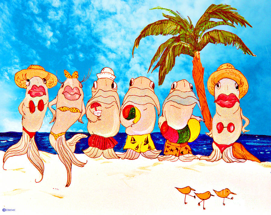 Beach Buds Painting by Lizi Beard-Ward