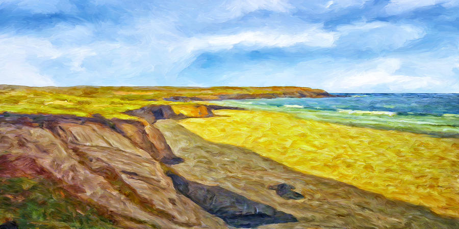 Beach Cliffs South of San Onofre Painting by Dominic Piperata