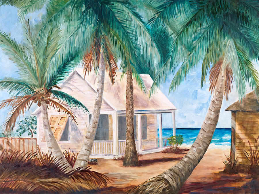 Beach Cottage Painting by Joe Chicurel