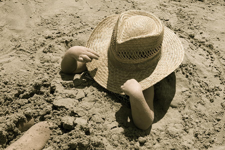 Summer Photograph - Beach Cowgirl by Snow White