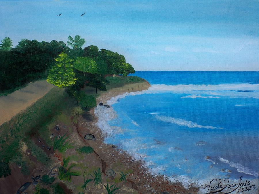 Tree Painting - Beach Erosion by Nicole Jean-Louis
