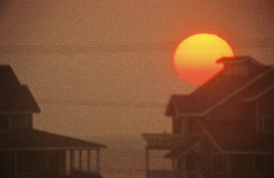 Beach House Sunset Photograph by John Handfield