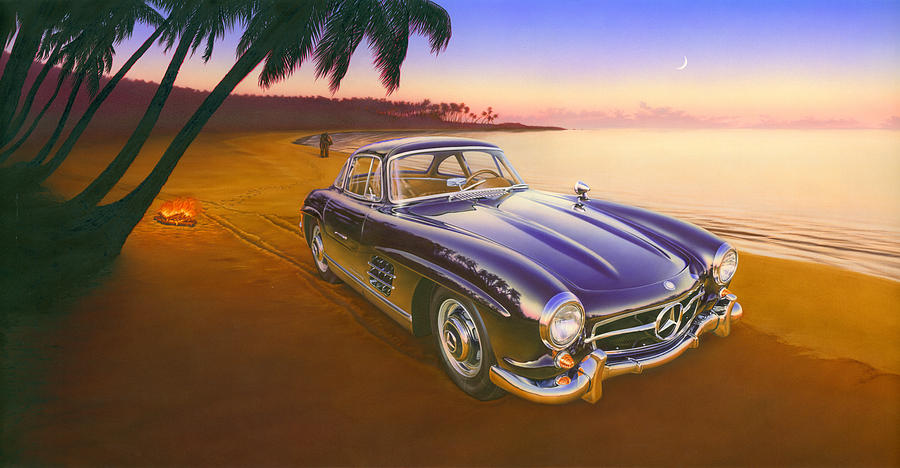 Beach Mercedes Photograph by MGL Meiklejohn Graphics Licensing
