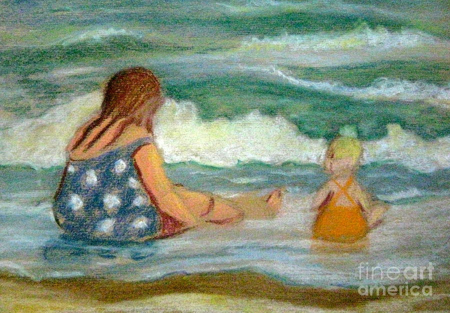 Beach Play Pastel by Gretchen Allen
