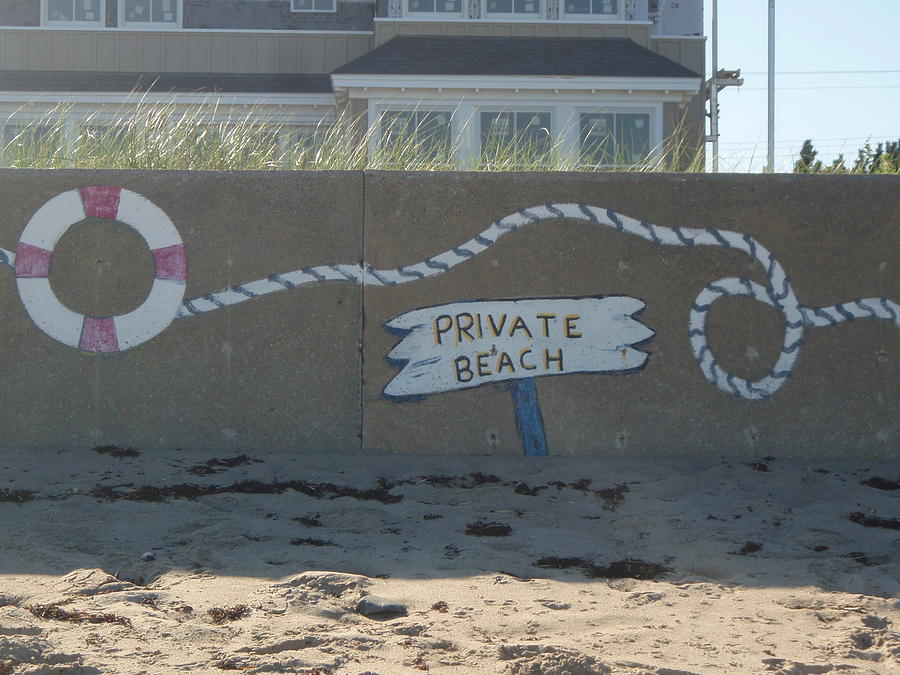Sign Photograph - Beach Private by Adelaide Images