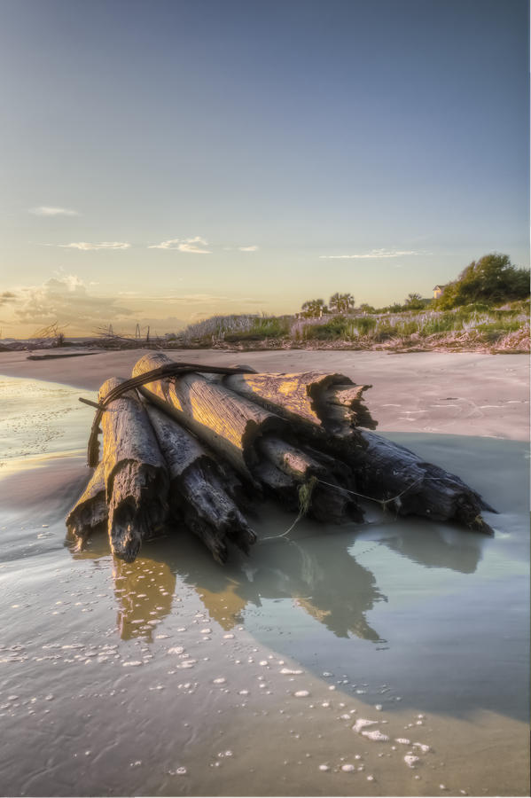 Sunset Photograph - Beach Ruins by Drew Castelhano Sunset Photograph - Beach Ruins by Drew Castelhano
