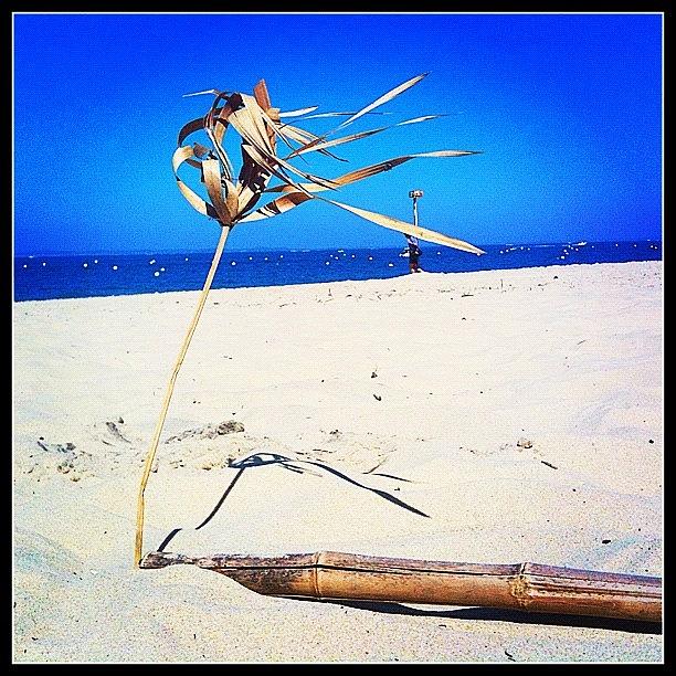 Beach Photograph - #beach #sand #soleil #blue by Sophie Ricq