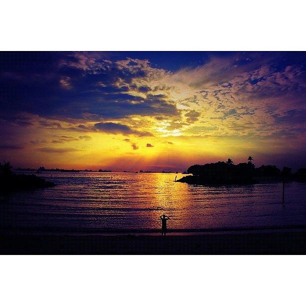 Sunset Photograph - #beach #sunset #sky #swim #self by Hydn Hyun