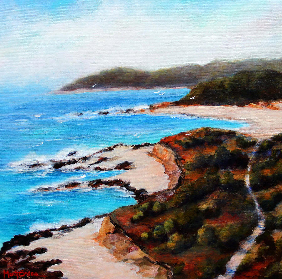 Beach Trail Brookings Oregon Painting by Marti Green