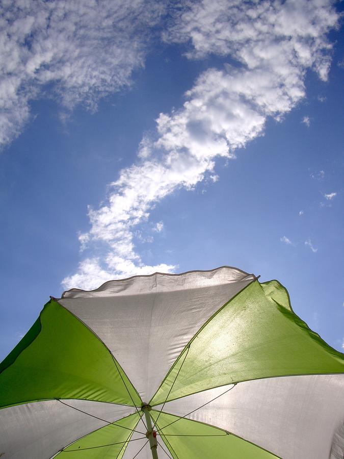 Summer Sky Beach Umbrella Photograph