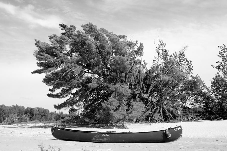 Nature Photograph - Beached Canoe by Christopher White