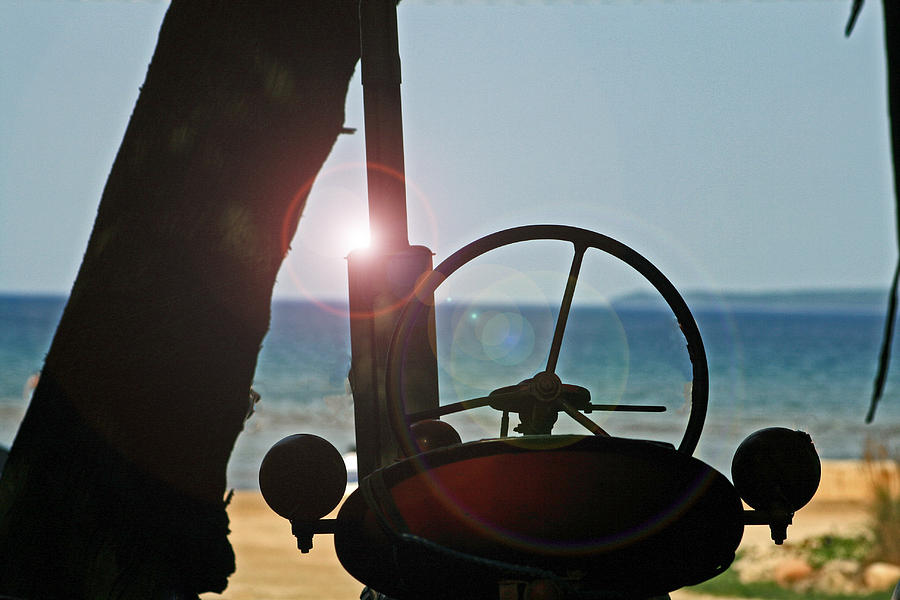 Beached Tractor  Photograph by Cyryn Fyrcyd