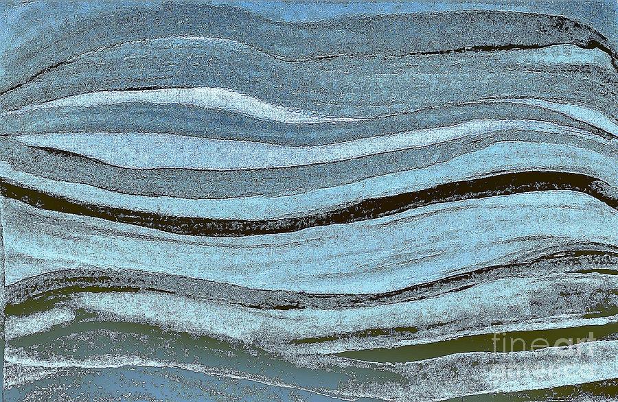 Blues Painting - Beachfront Waves by Marsha Heiken